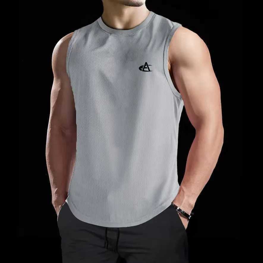 Simple Solid Color 3D Print Mens Tank Top Fashion Breathable Quick Dry Sleeveless Shirt Summer Run Fitness Vest Gym T-shirt ManT250318