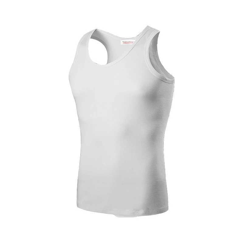 Mens Sports I-word Elastic Cotton Undershirt Summer Korean Fitness Bottoming Mens UndershirtT250318