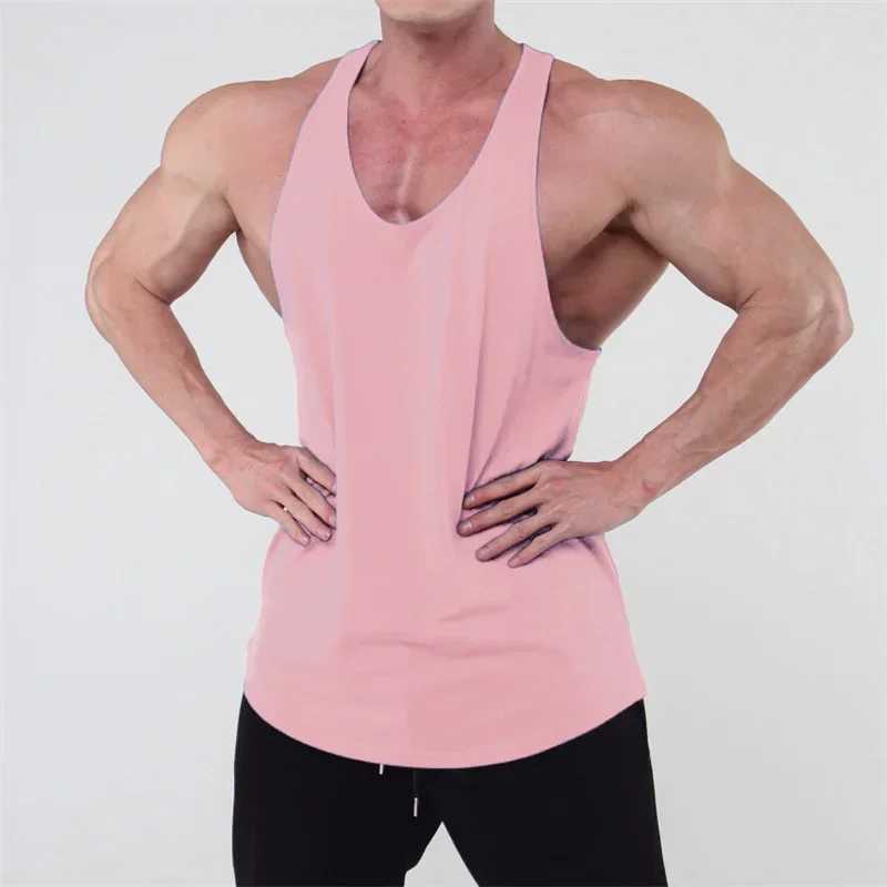 Running Tank Top Men Summer Sports Gyms Vest Cotton Training Tank Top Workout Undershirt Man Fitness Pure Color Sleeveless TopsT250318