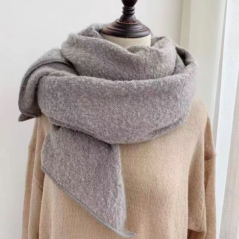 T242 autumn and winter new fashion knitted shawl warm Korean casual scarf
