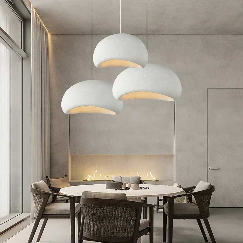 Nordic Wabi Sabi pendant light Modern LED Ceiling Chandeliers Hanging Lamp for Living Room Dining Bedroom Bar Home Decor Fixture X250307