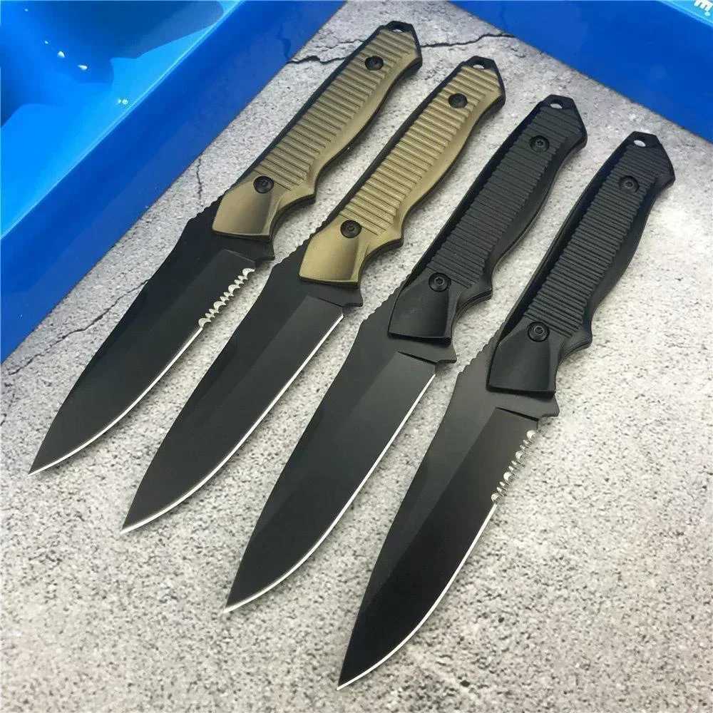 BM 140BK Tanto / Drop Point Blade Aluminum Alloy Hands Fixed Blade Knife Self Dense Hunting Knife Military Survival GearXJ250307