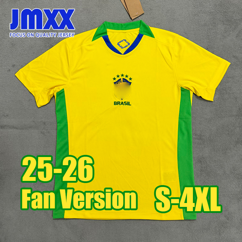 XXXL 4XL JMXX 25 26 Brazil Soccer Jerseys Home Away Third Special Mens Uniforms Jersey Man Football Man Shirt 2025 2026 Fan Version