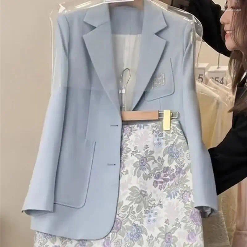 Work Dresses Spring Korean Sweet Women's Outfit 2-Piece Set Elegant Beading Jacket Floral Printed Slim Short Skirt Office Lady Suit 114B