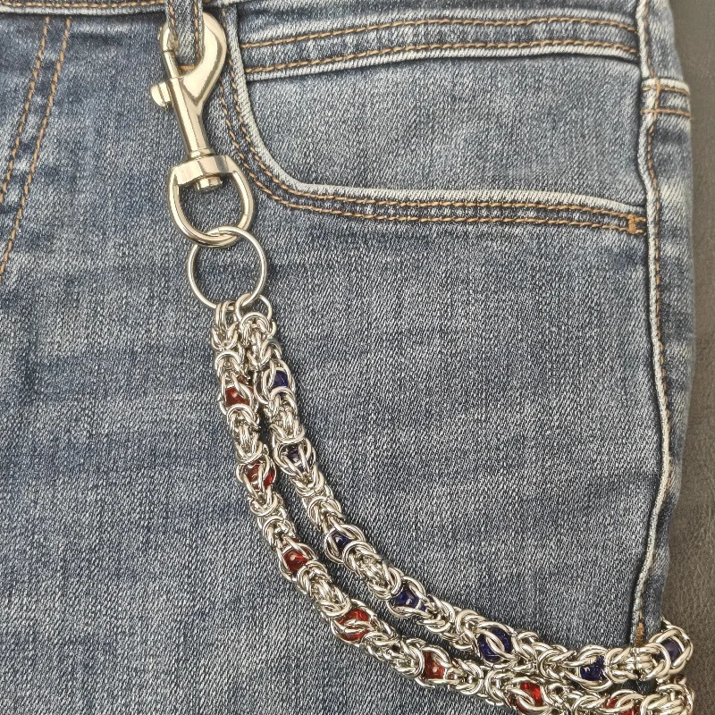 Two Colour Loong Bone Clamp Beads Punk Pants Chain Men And Women luxurious Fashion Ones Waist y2k Accessories Retro Style 250306