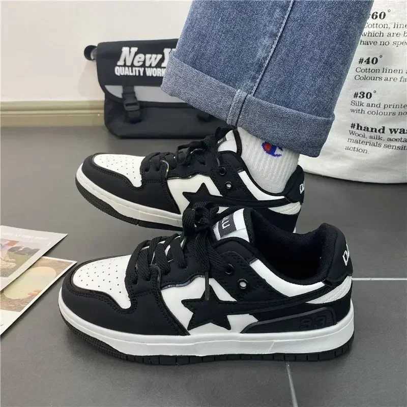 High Street Trend Y2K Net Shoes Mens and Wens Hip Hop Punk Skates Make Old Star Skates Top Sneakers Wen Shoes Y250306