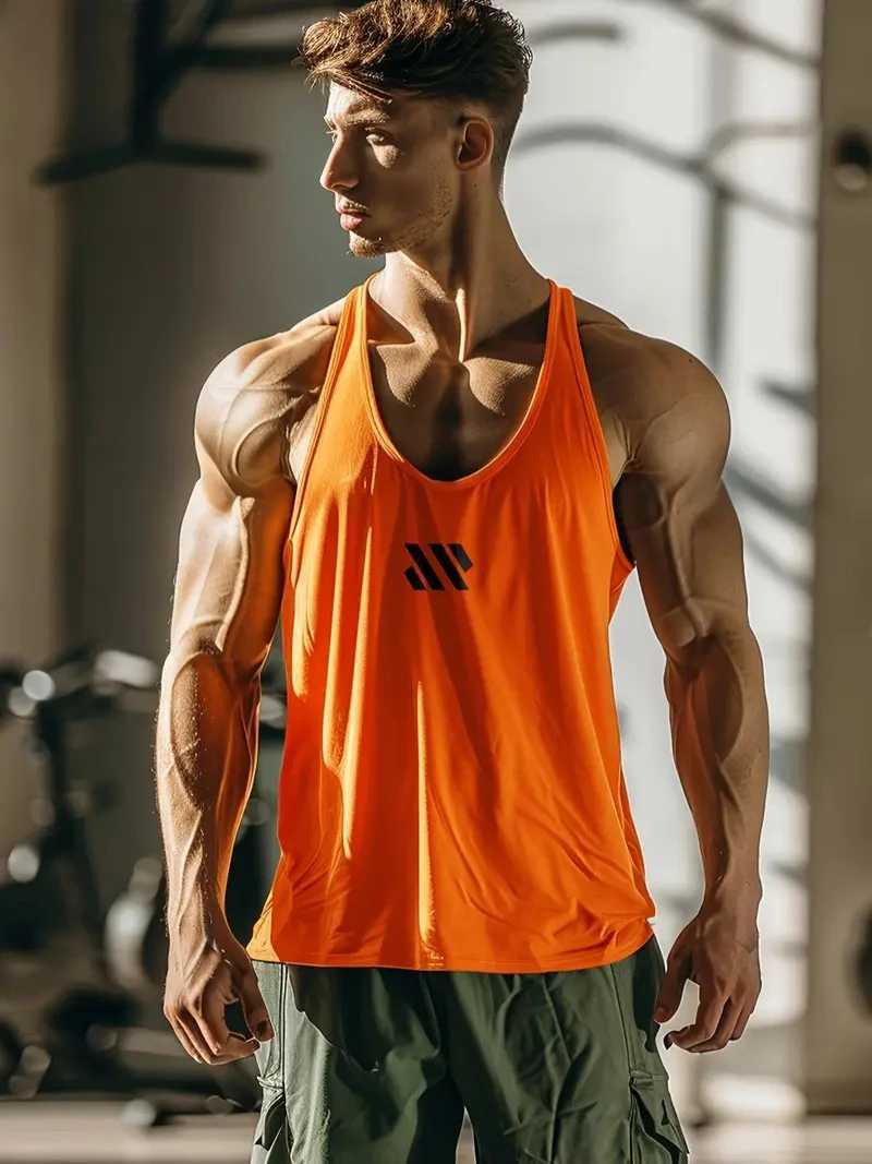 Summer Mens Tank Top Y Neck Back Mens Tank Top Multi Colour Fitness Singlet Sleeveless Fitness Mens Tank Top Casual BodybuildT250318