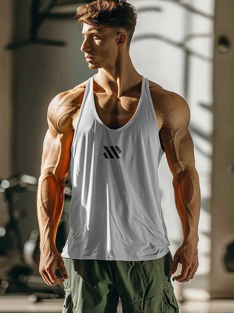 Summer Mens Tank Top Y Neck Back Mens Tank Top Multi Colour Fitness Singlet Sleeveless Fitness Mens Tank Top Casual BodybuildT250318