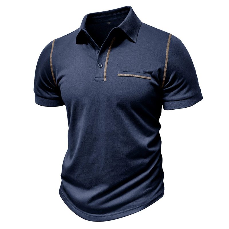 White Tees Summer Men's Short Sleeved Polo Shirt Designer Polos Shirts L Tops Man Fashion Panelled T-Shirts Mature Male Solid Color Cotton Blend 