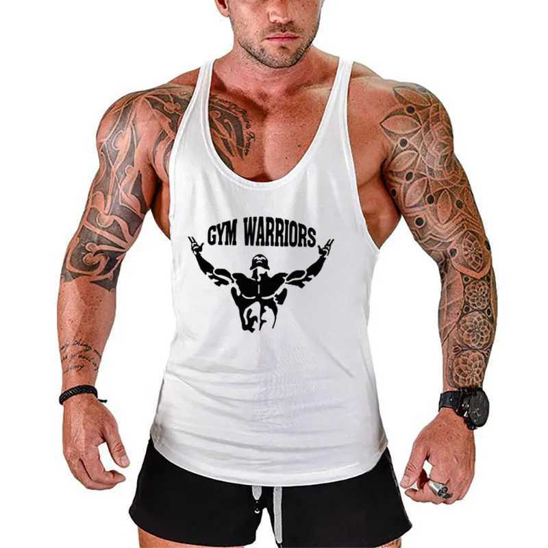 New Summer tank top men Fitness Vest Gym Clothing Singlet Y Back Stringer Canotta Bodybuilding Sleeveless shirt Muscle TanktopT250318
