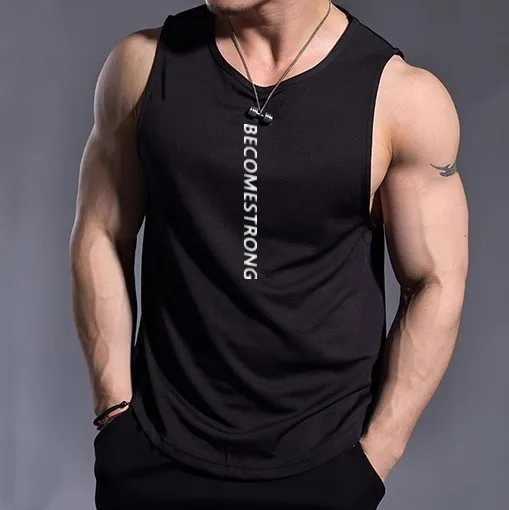 Mens Muscle Tank Tops Mash Fabric Quick Dry Sleeveless Shirts Cut Off Slim Fit Bodybuilding Gym Tees SingletT250318