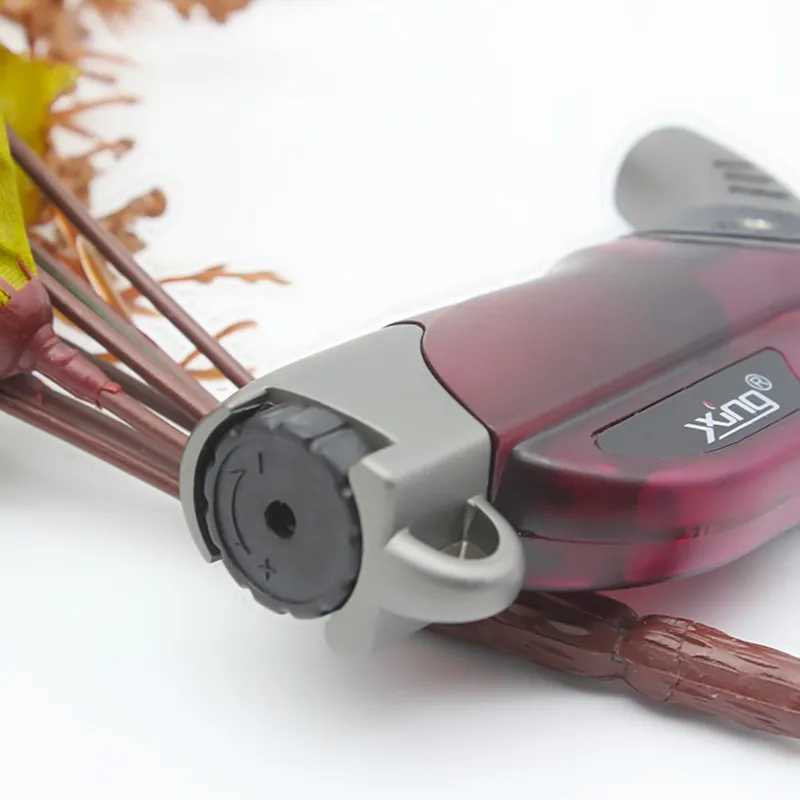 Windproof Lighter Personty High Temperature Small Welding Torch Blue Flame Spray Gun Direct Flush Cigarette LighterC250307