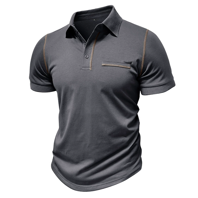 White Tees Summer Men's Short Sleeved Polo Shirt Designer Polos Shirts L Tops Man Fashion Panelled T-Shirts Mature Male Solid Color Cotton Blend 
