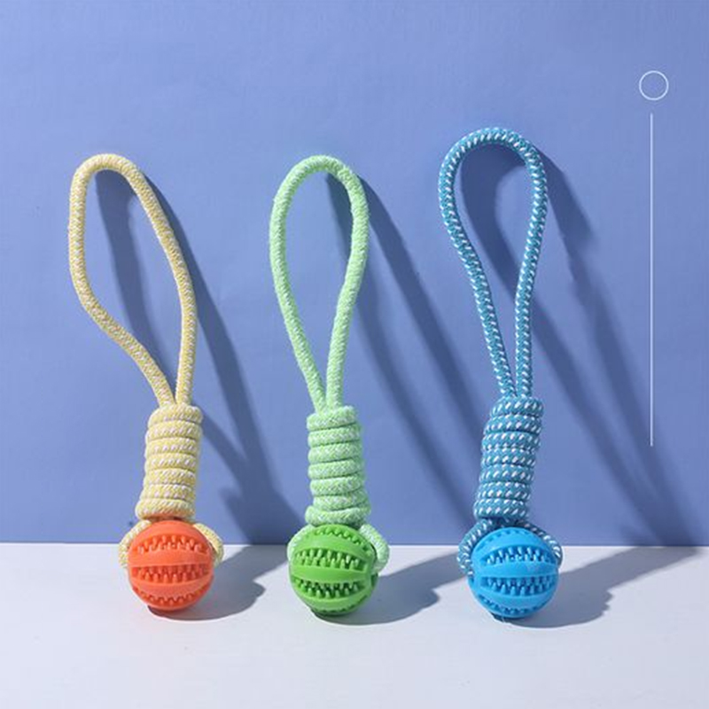 Non-Toxic Rope Attached Dog Ball Toy - Perfect for Pet Playtime