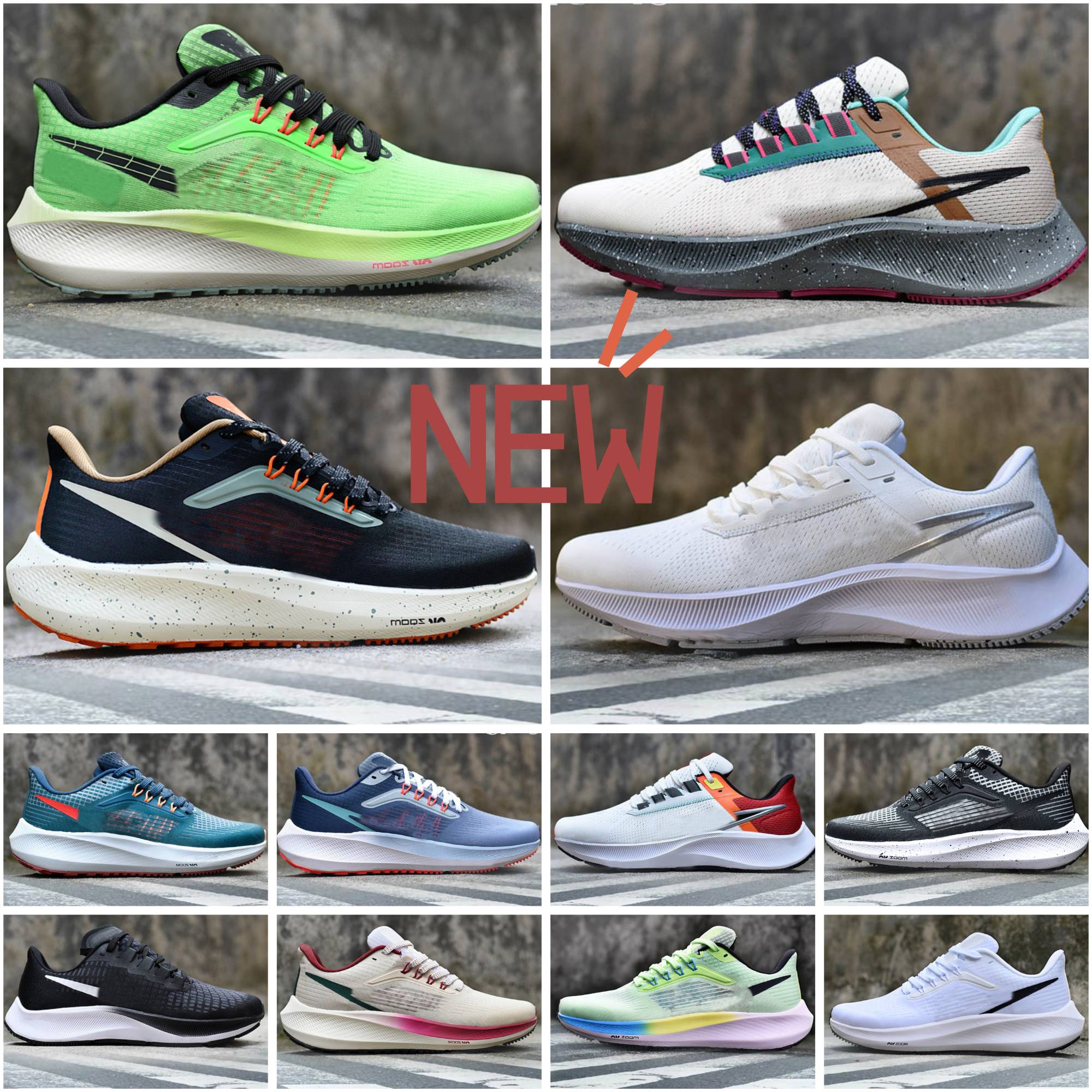 Mens Pegasuss 37 Casual Shoes ZM 38 39 Triple Black White Be True Midnight Navy Chlorine Blue Ribbon Aurora Green Wolf Grey Butterfly Women Designer trainer sneakers