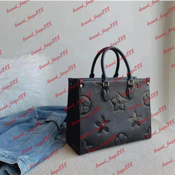 High Quality Onthego Luxurys Designers Bags Womens Handbags Purse Flower Tote Bag Ladies Casual Tote PVC Leather Shoulder Bags Female Big Purse M45320