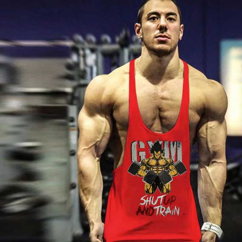 Summer Y Back Gym Stringer Tank Top Men Cotton Clothing Bodybuilding Sleeveless Shirt Running Vest Muscle Singlets Workout TankT250318