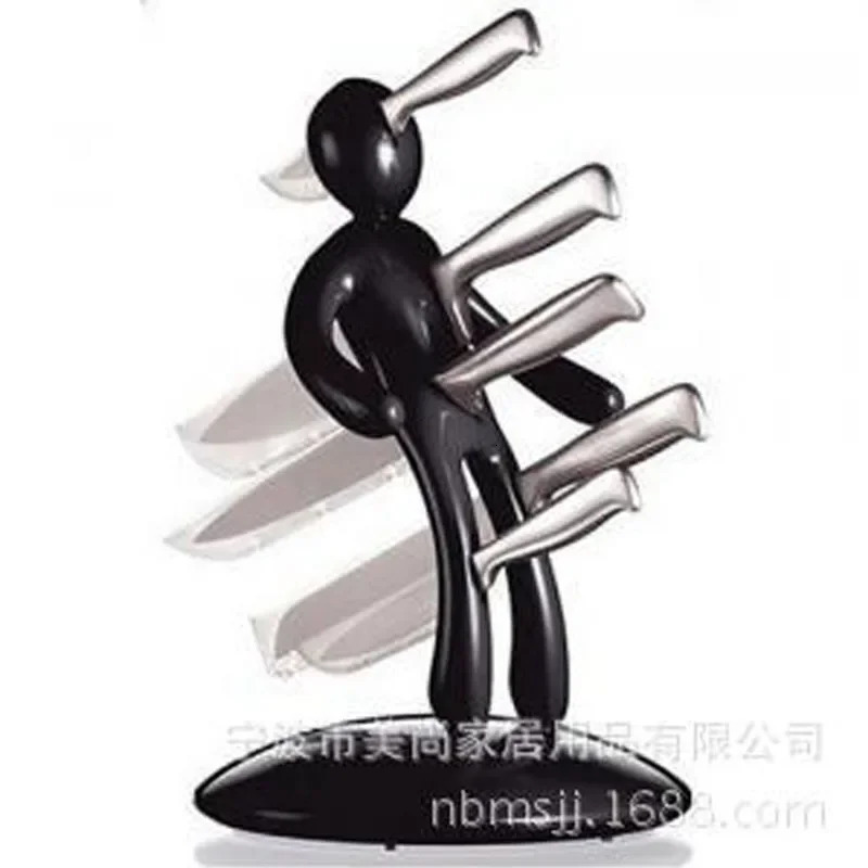 Knife Holder Stabbed Man Knife Holder Innovative Stainless Steel Knife Sets with Unique Holder Strong Without knife 250306