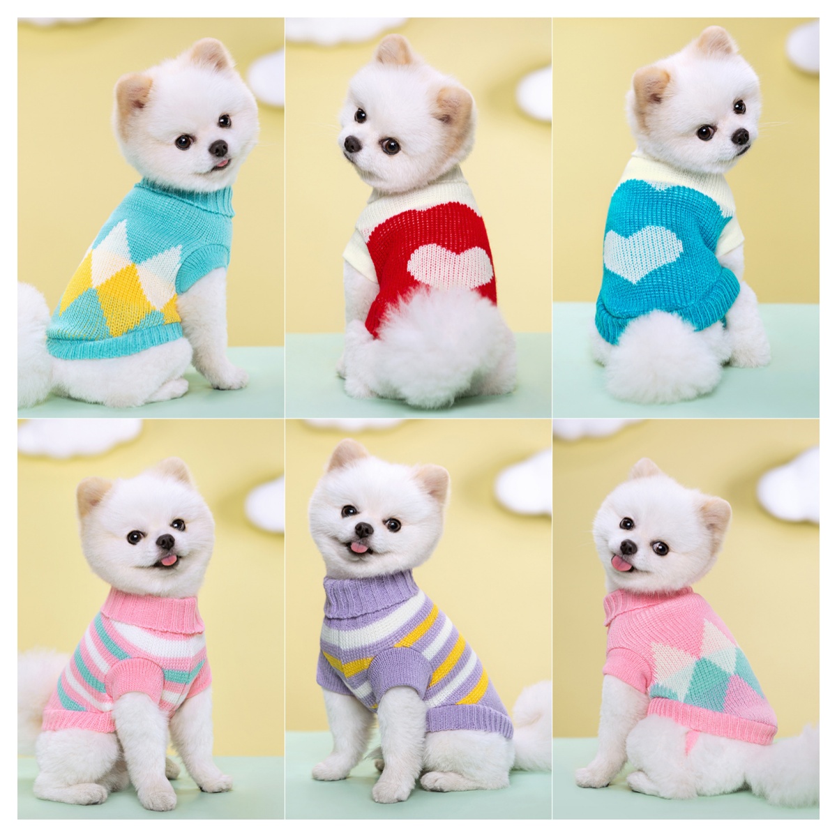 S-xxl Medium Knitted Sweater for Small York Warm Cat Coat Winter Dogs Clothes Pet Costumes Dog Pullover Puppy Supplies 0307