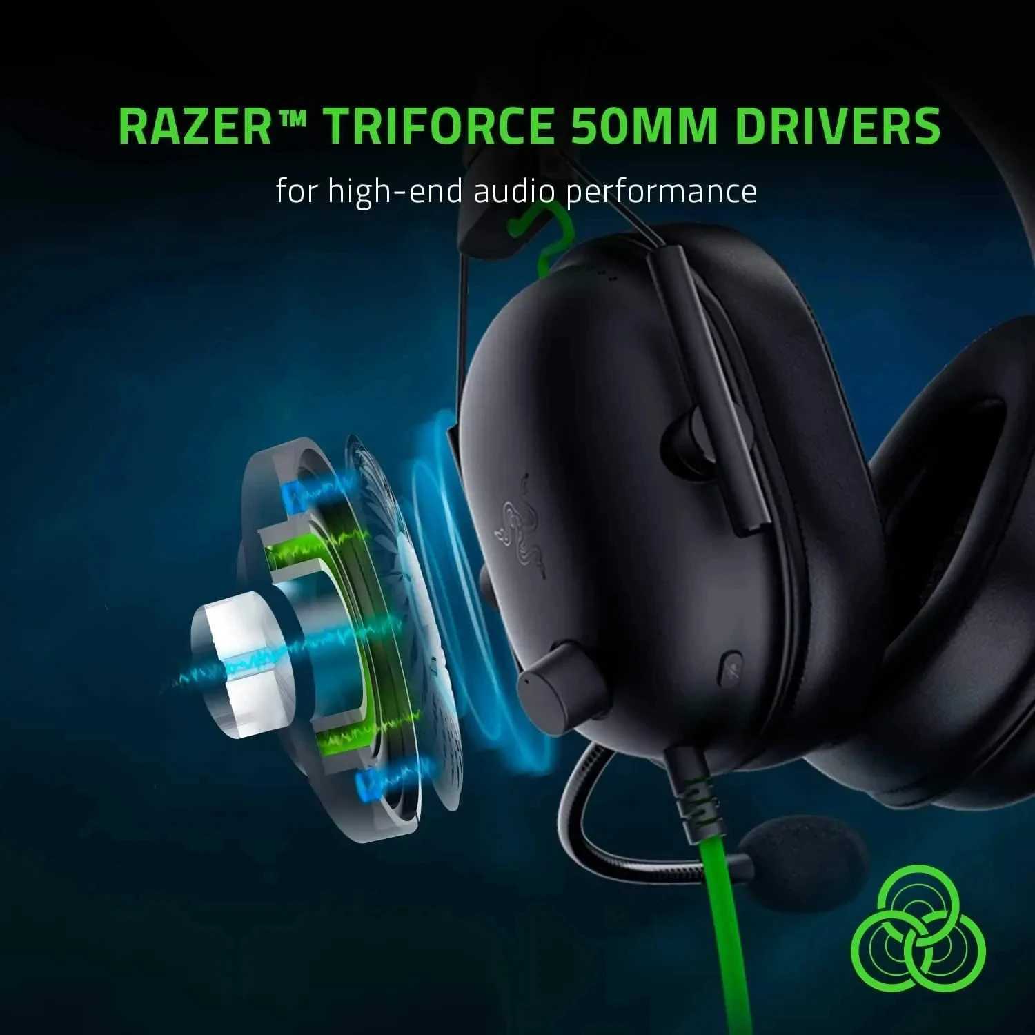 Razer BlackShark V2 X Wired Esports Headset Advanced Passive Noise Cancellation 7.1 Surround Sound Hyperclear Cardioid Mic X250307