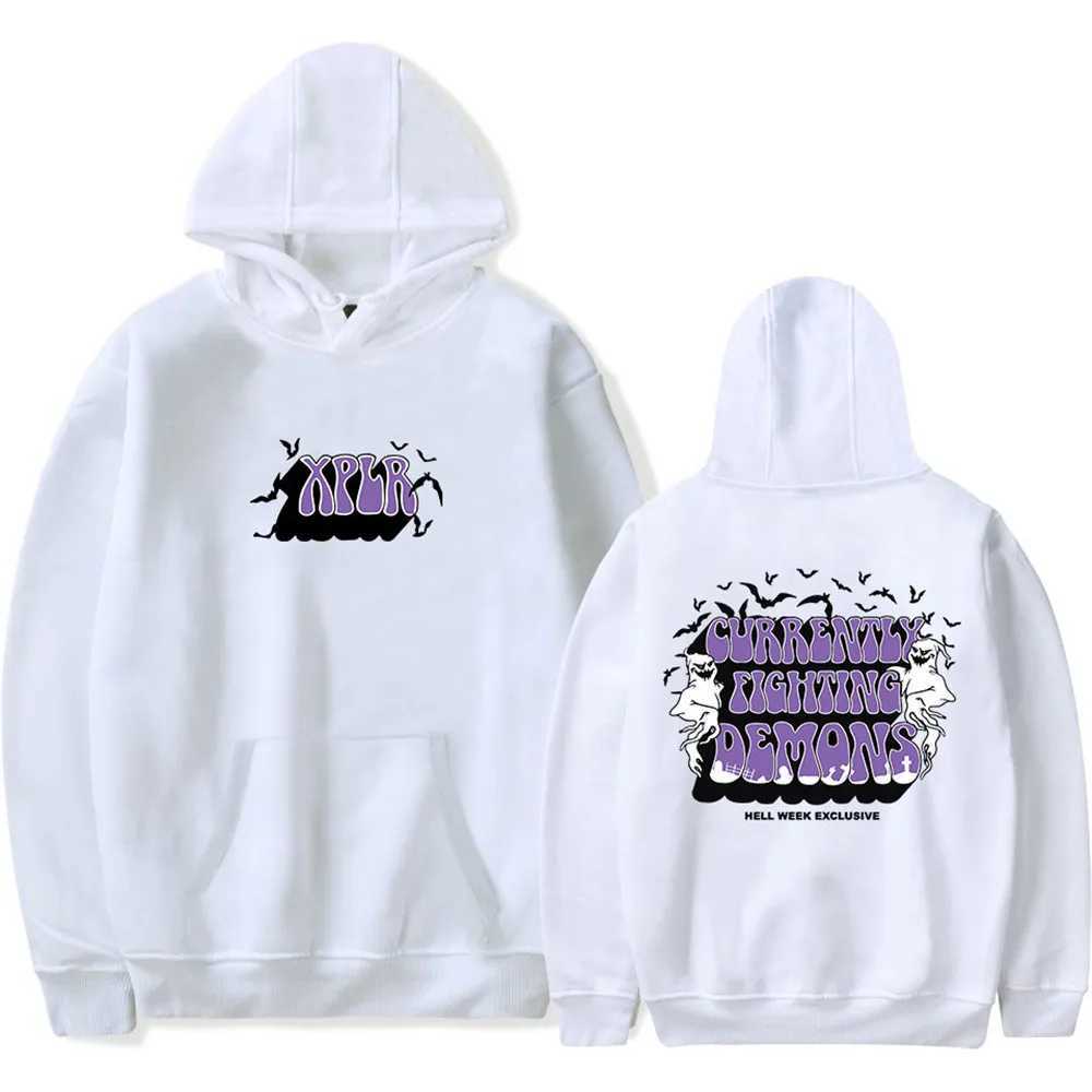 XPLR Sam and Colby Hell Week Fighting Demons HW Halloween Merch Hoodies Unisex Hooded Sweatshirt Casual ClothingT250307