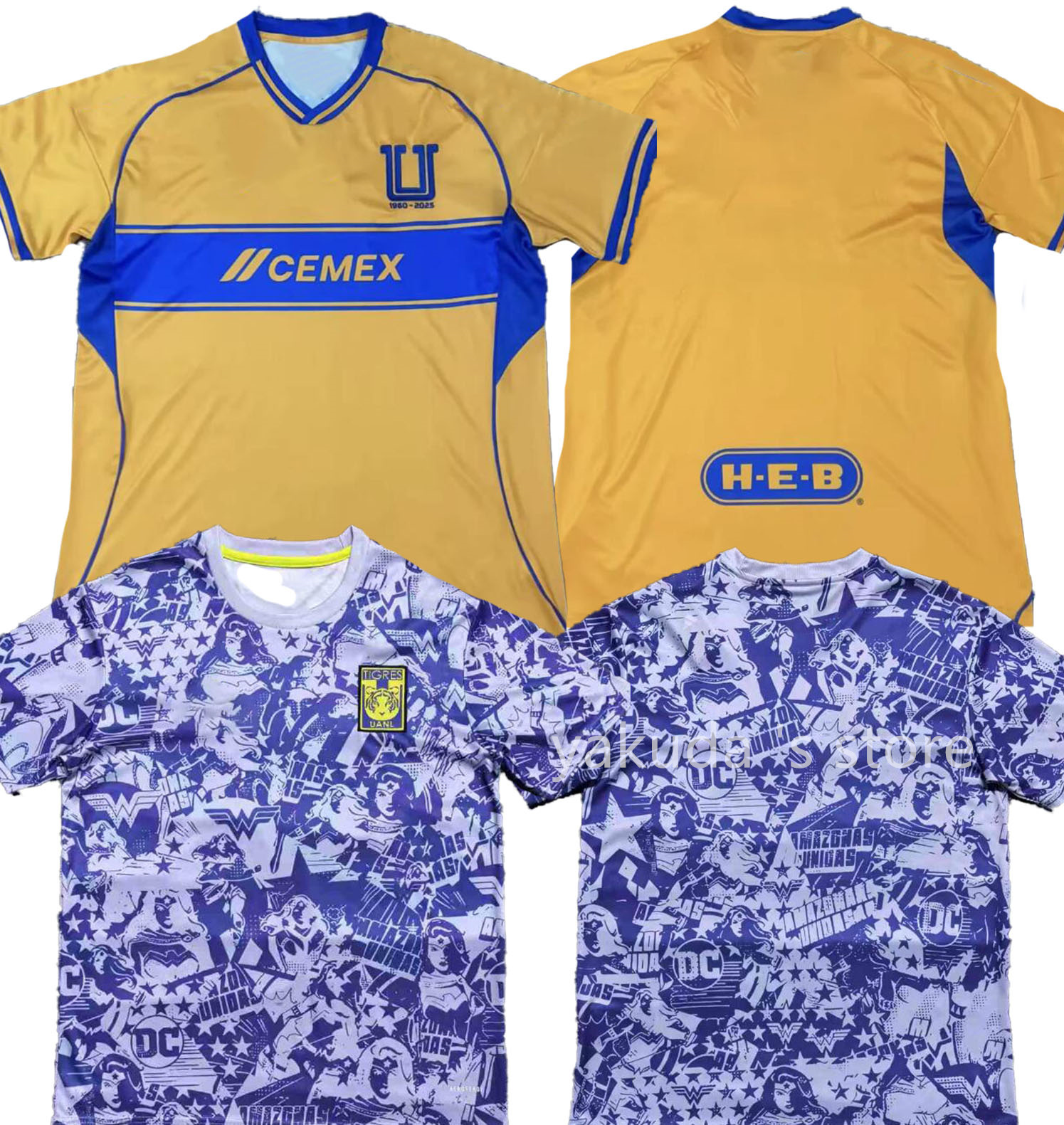 Customized 25-26 TIGRES Soccer Jerseys 10 GIGNAC 26 THAUVIN 19 PIZARRO 11 NICO 3 C.SALCEDO 5 R.CARIOCA 13 D.REYES yakuda Thai Quality Football wear online