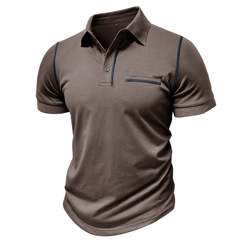 White Tees Summer Men's Short Sleeved Polo Shirt Designer Polos Shirts L Tops Man Fashion Panelled T-Shirts Mature Male Solid Color Cotton Blend 
