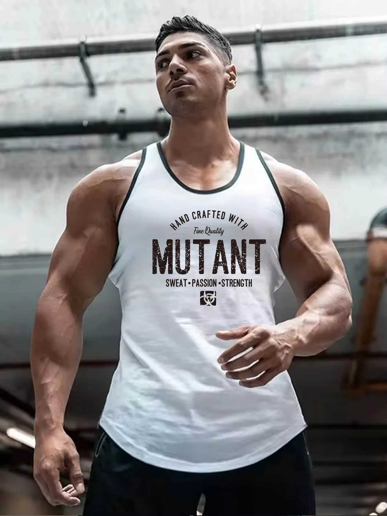 Mens quick-drying sleeveless sports T-shirt casual temperament versatile breathable complaint elastic high fashion T-shirtT250318