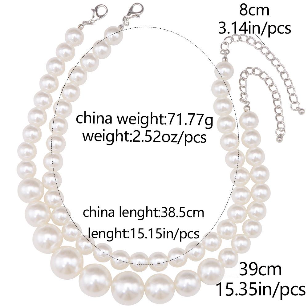 Hundreds of collarbone chain multi-layer beaded necklace female exaggerated large pearl temperament in Europe and the United States jewelry