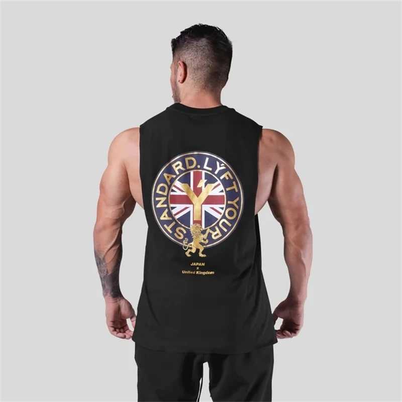 LYFT Men Summer Bodybuilding Tank Top Gym Fitness Training Cotton Sleeveless Shirt Male Casual Stringer Singlet Vest UndershirtT250318
