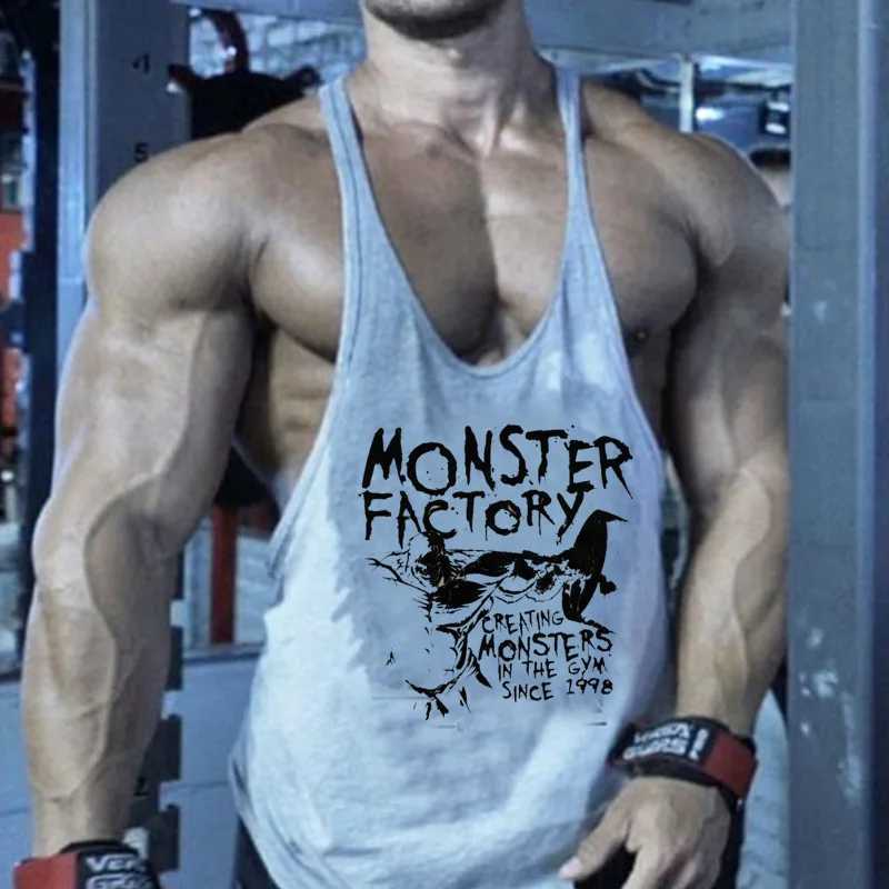 Gym T-shirts Suspenders Man Stringer Fitness Shirt Bodybuilding Shirt Men Top for Fitness Vests Mens Vest Sleeveless SweatshirtT250318