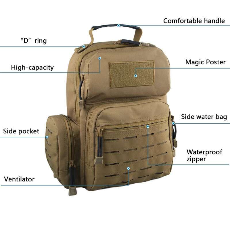 Outdoor Military Shoulder Sport Backpack Tactical Satchel For Carry Hunting Camping Waist Bag Heavy Duty Hiking Backpack Heavy Duty Hiking Backpack