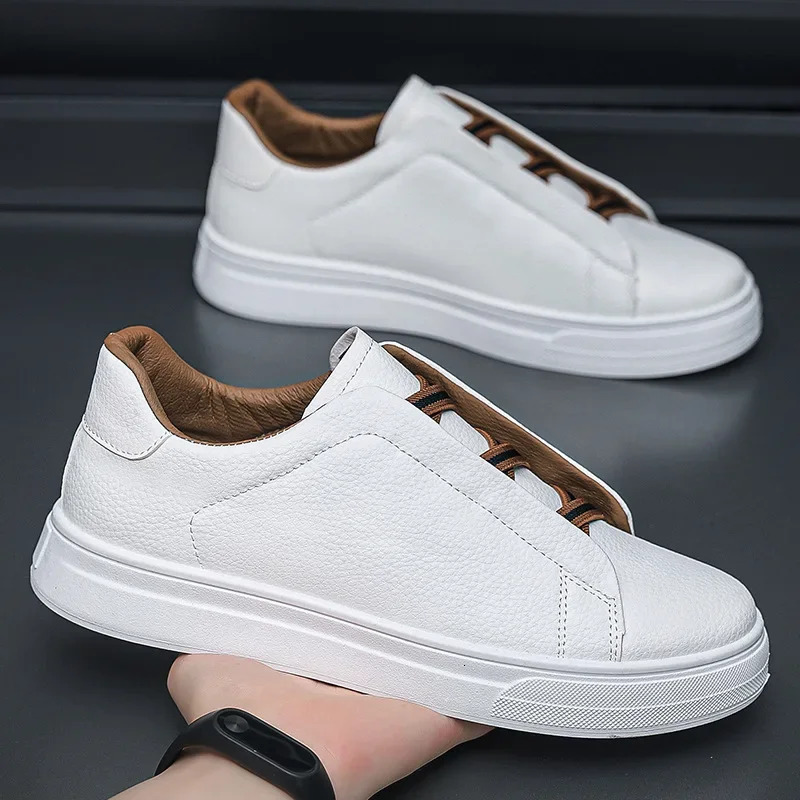 fashionable mens board shoes small white shoes young students casual sports shoes 250306