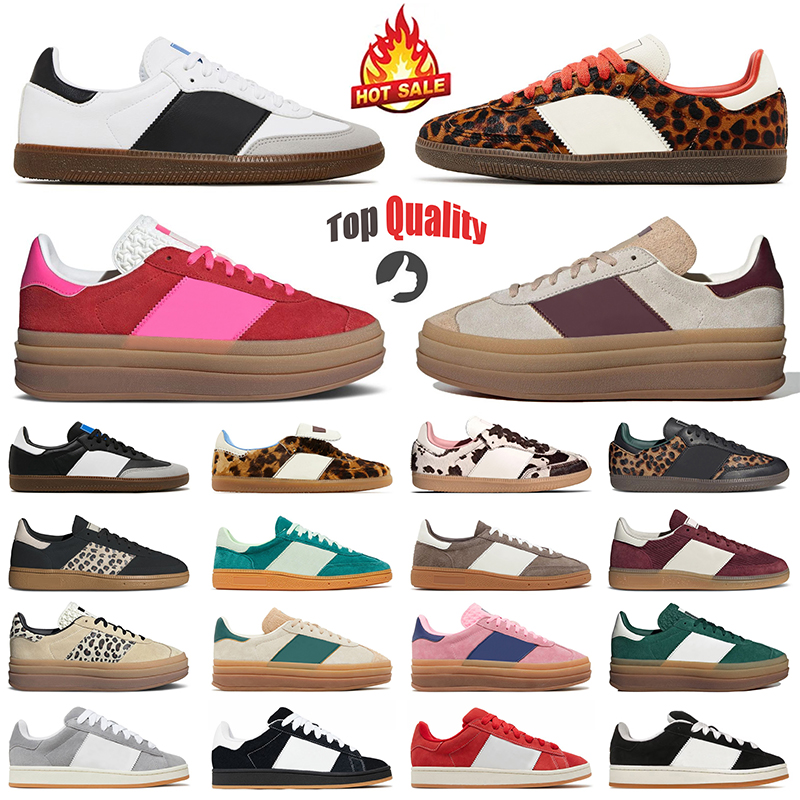 Top Quality Suede Leather Designer Casual Shoes Bold Platform Sneakers White Black Leopard Collegiate Red Pink Green Maroon Earth Gum Green Women Mens Trainers