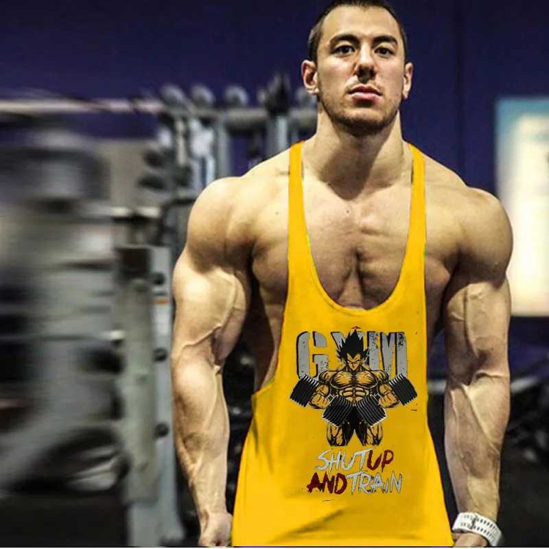 Summer Y Back Gym Stringer Tank Top Men Cotton Clothing Bodybuilding Sleeveless Shirt Running Vest Muscle Singlets Workout TankT250318