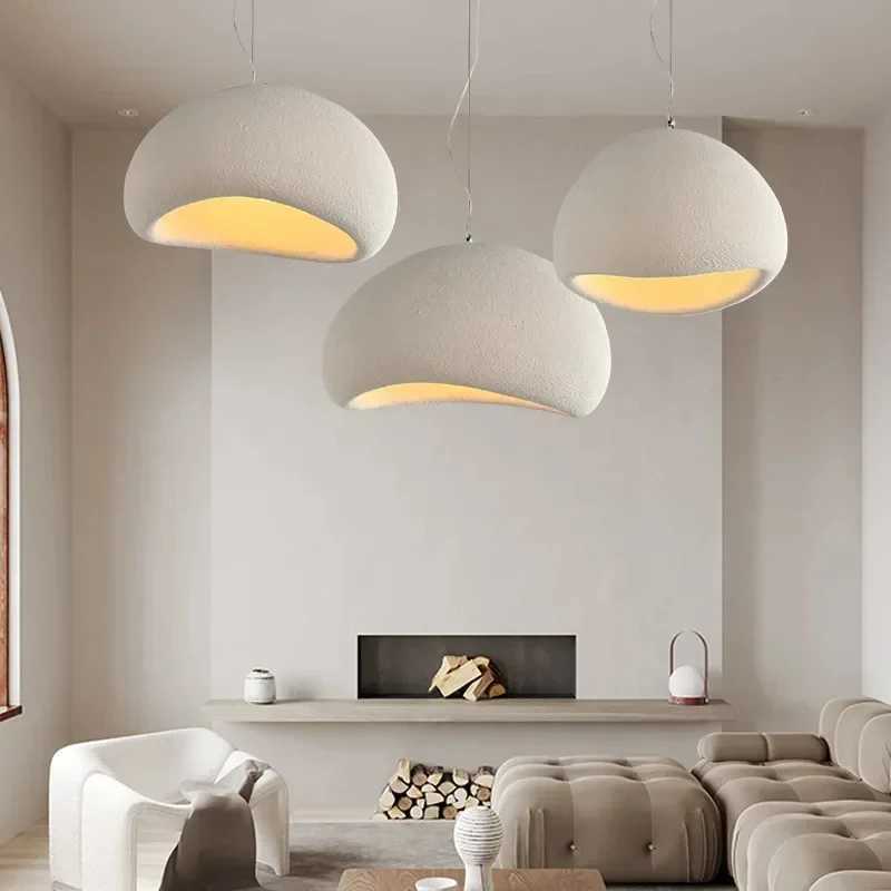 Nordic Wabi Sabi pendant light Modern LED Ceiling Chandeliers Hanging Lamp for Living Room Dining Bedroom Bar Home Decor Fixture X250307