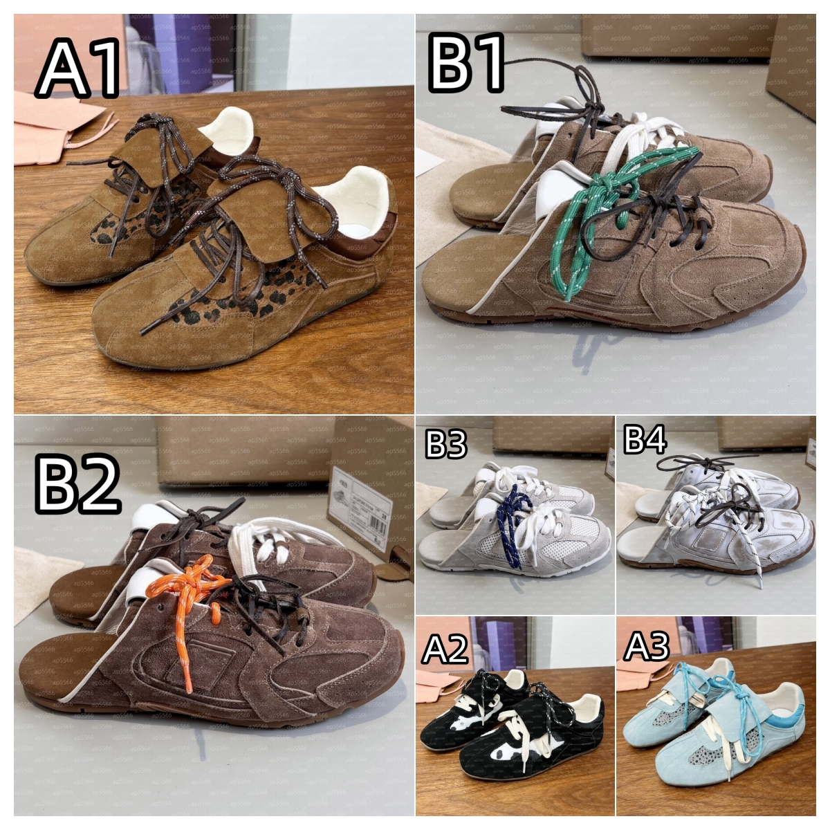 Mens Trainers Casual running shoes casual sneakers Three - color spliced shoelaces shoes Men Designe leopard print Shoes