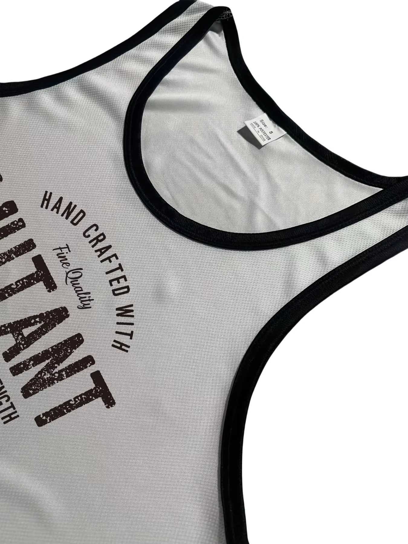 Mens quick-drying sleeveless sports T-shirt casual temperament versatile breathable complaint elastic high fashion T-shirtT250318