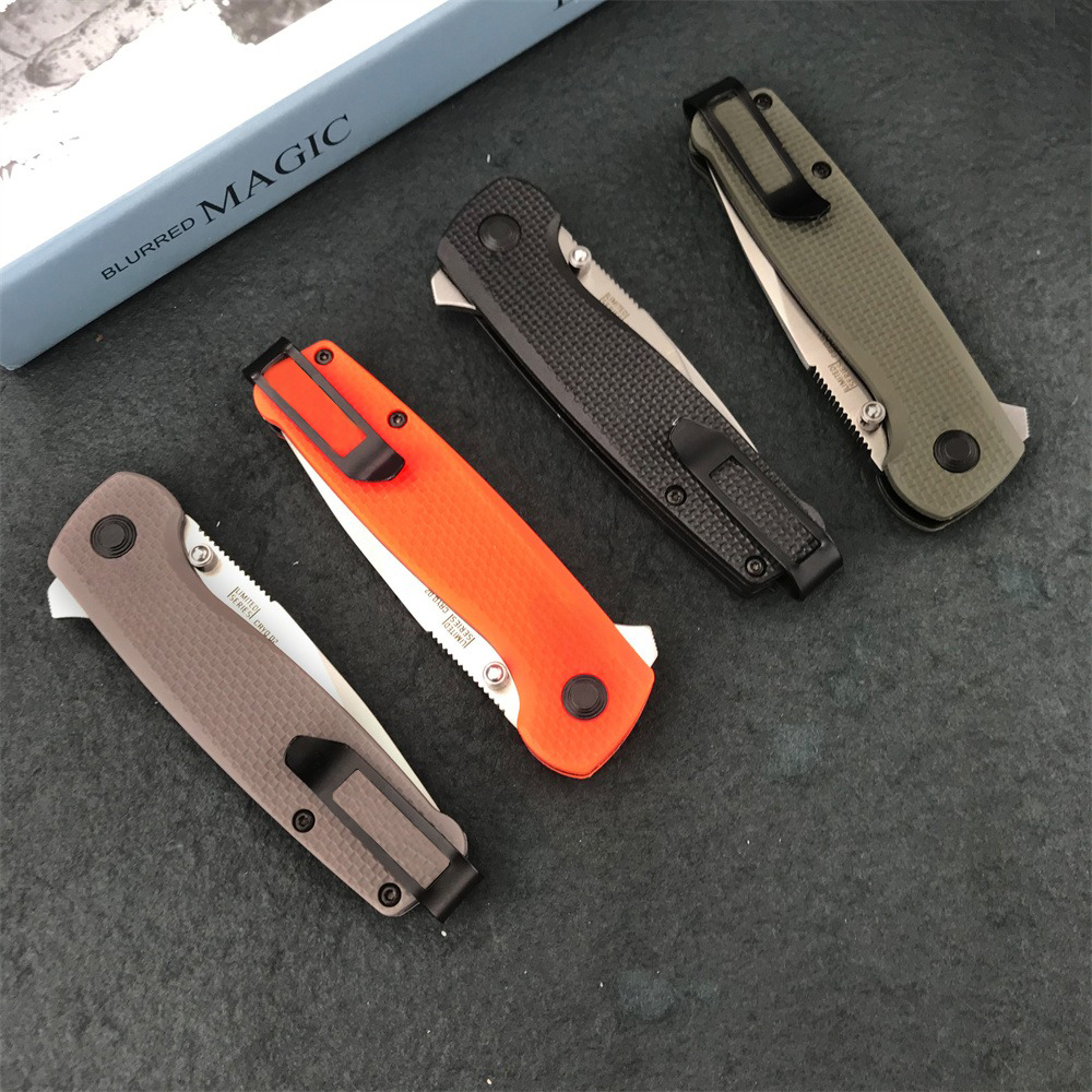 Terminus XR Folding Pocket Knife 440C Blade Nylon Fiber Handle Belt Clip, Compact Lightweight for Outdoor, Hunting, Hiking Enthusiasts Survival Tools 