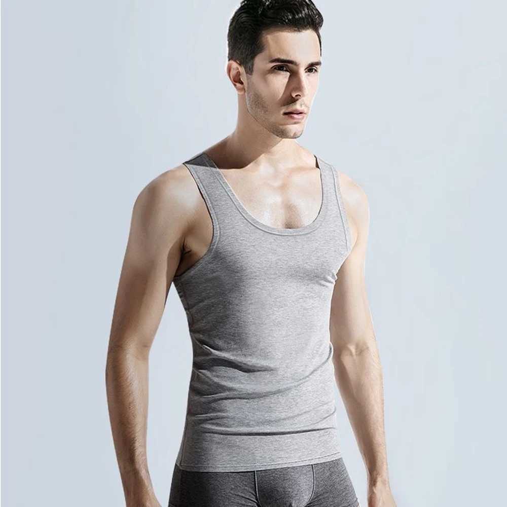 Summer New Tops Men Clothing Tank Tops Black White Gray Singlets Sleeveless Fitness Male Vest Casual Bodybuilding Vest B01403T250318