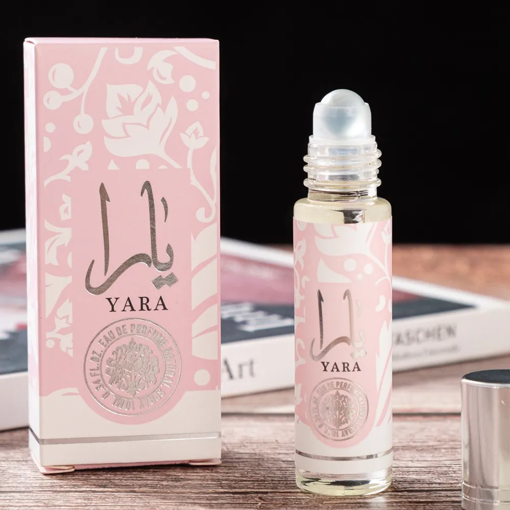 Lattafa Perfumes YARA 10ml Long Lasting Deodorant Oil with Roll Ball Fragrance Natural Freshing Moisturizing Air Remove Odor for Women 10ml