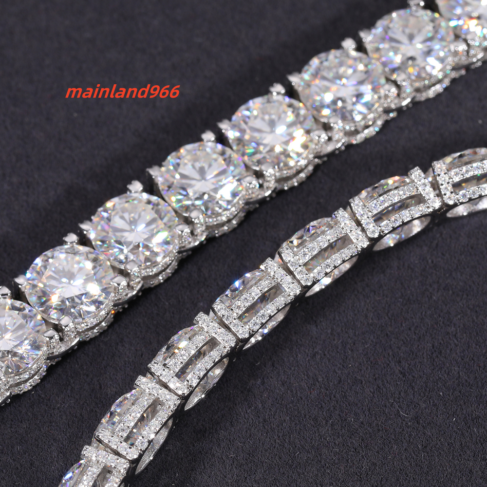 Elegant 3mm Moissanite Tennis Chain VVS Clarity Gold Plated 925 Silver Hypoallergenic Luxury Gift Moissanite Tennis Chain