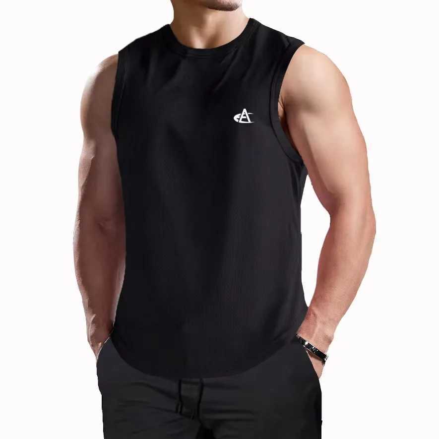 Simple Solid Color 3D Print Mens Tank Top Fashion Breathable Quick Dry Sleeveless Shirt Summer Run Fitness Vest Gym T-shirt ManT250318