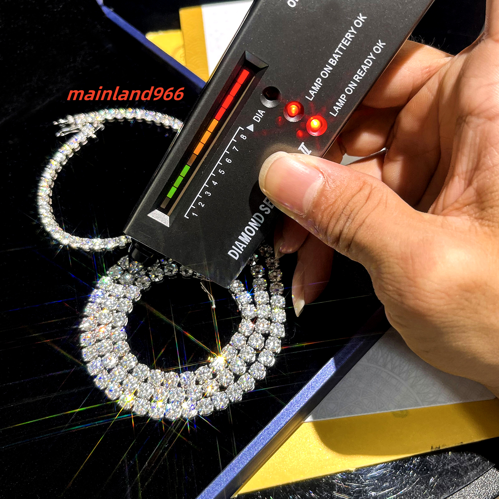 Hot Sale Hip Hop Style D Color VVS Diamond Moissanite Tennis Bracelet 3-6mm 925 Sterling Silver Moissanite Tennis Chains Women