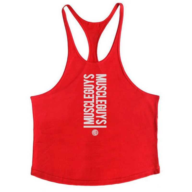 Professional bodybuilding loose Y back 1cm thin shoulder strap Fitness Stringer tank top for gym mensT250318