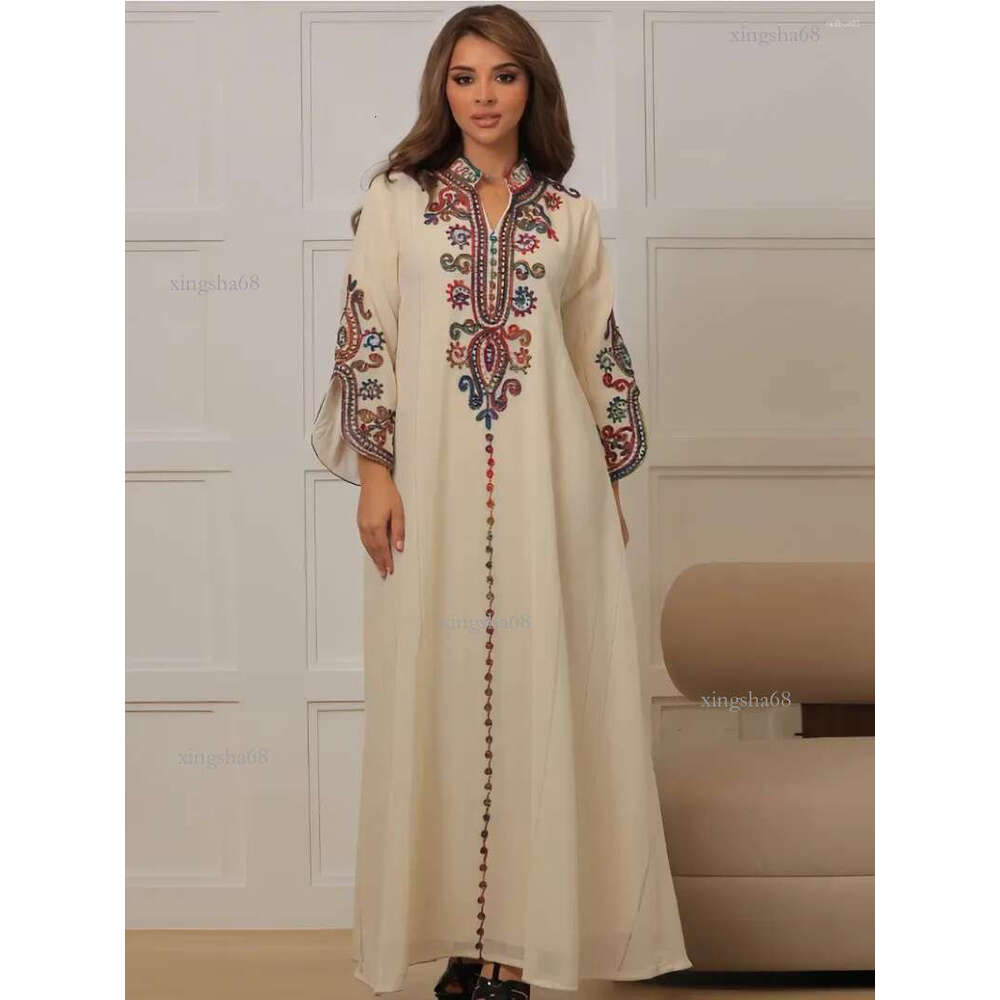 Ethnic Clothing Muslim Abaya For Women Party Dresses Embroidery Long Robe Eid Ramadan Dubai Abayas Kaftan Arab Jalabiya Modest Vest