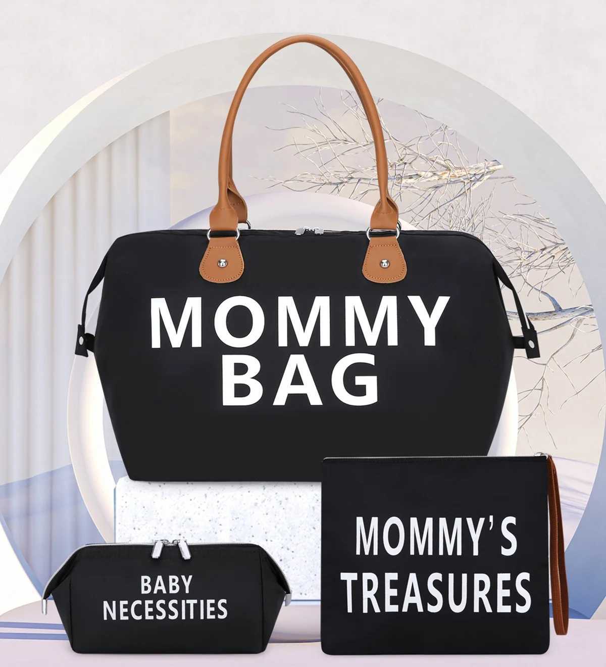 3pcs Baby Diaper Bag Set Maternity Shoulder Bag Handbag Nappy Storage Organizer Large Capacity Mom Hand Totes Mummy Stroller Bag W250307