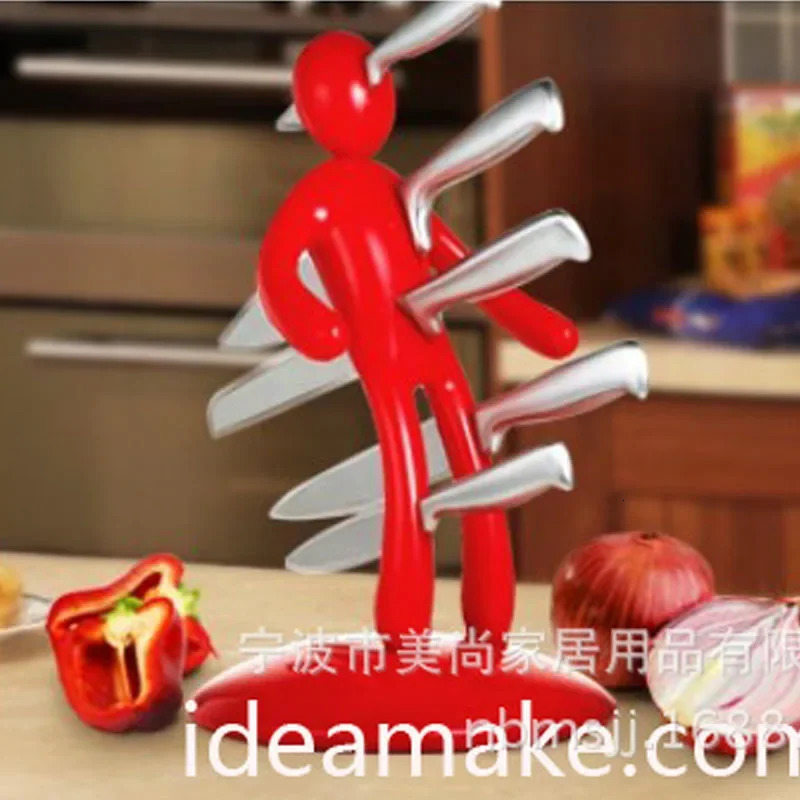 Knife Holder Stabbed Man Knife Holder Innovative Stainless Steel Knife Sets with Unique Holder Strong Without knife 250306