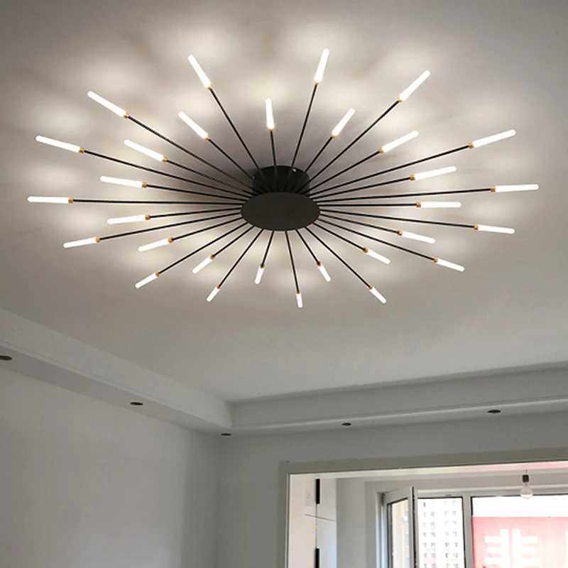 Living Room Light Led Ceiling Lamp Modern Indoor Lighting Acrylic Nordic Creative Fireworks Bedroom Fixture Home Decor Kids Room X250307