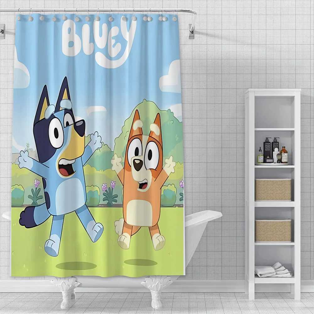 Shower For B-Blueys Curtain Waterproof Polyester Fabric Paint Colorful Bath Curtains Home Bathroom Decor Curtain With HookT250306